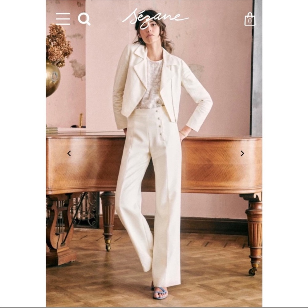 Sezane silk “Mic” jacket. Size 36 New without tags